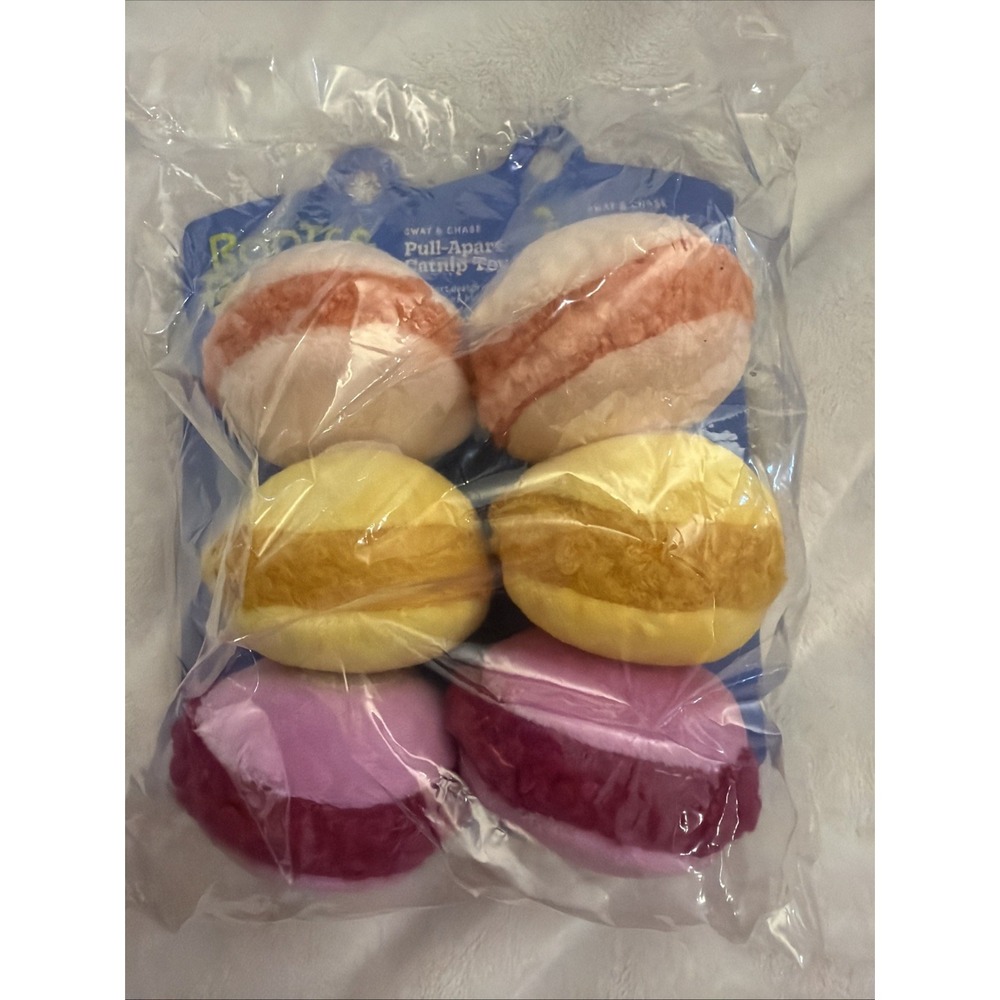 Boots & Barkley Macaron Pull-Apart Trio Cat Toy Pack Of 2 Packages